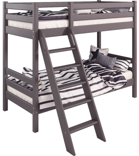 Двухъярусная кровать Соня с наклонной лестницей (вариант 10), лаванда