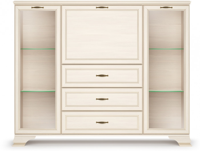 Шкаф низкий (2 стеклодвери) Сиена