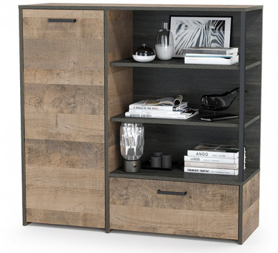 Трувор 13.307.01 N Комод, цвет дуб гранж песочный/интра, ШхГхВ 109х36,9х106,9 см., универсальная сборка