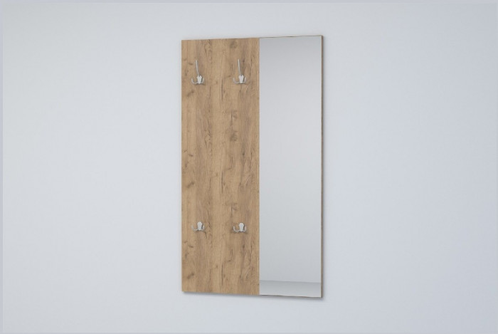 Эго Вешалка с зеркалом ВЗ-1 (Дуб Золотой)