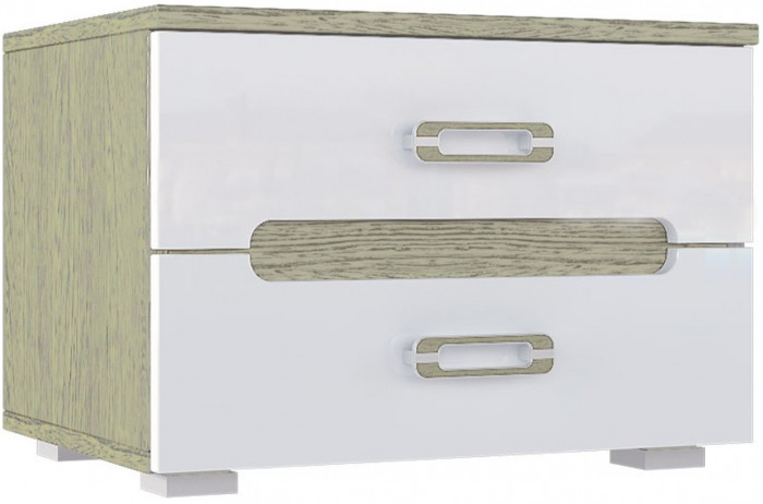 Модульная спальня Ким (Белый глянец, Дуб Сонома)