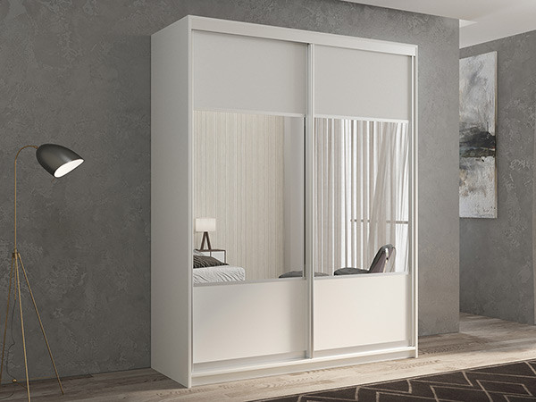 Шкаф-купе Кааппи 6 Белый Бриллиант 140х60х230 см