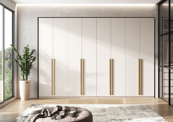 Гардеробная Ларго Вариант №2, Кашемир (с фасадами)