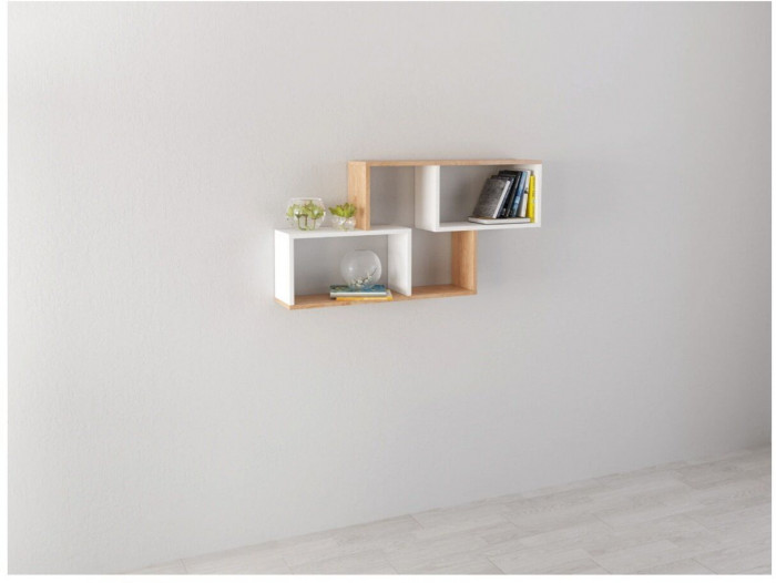 Полка навесная ПН-3 гикори рокфорд/белый