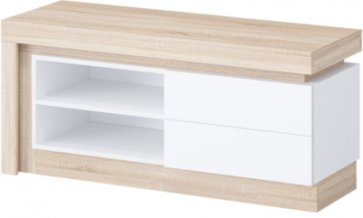 Астра Тумба ТВ, Белый глянец/Сонома