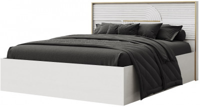 Кровать 180х200 "Монтиз" с щитовым основанием - Белый текстурный/Корунд джелато