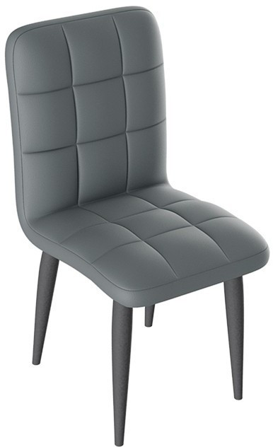 Франк ДП 2-17 Стул (конус) (Черный матовый/Кожзам Белый)