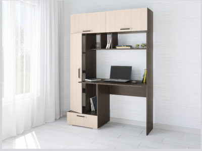 Компьютерный стол Квартет-11 венге/дуб молочный