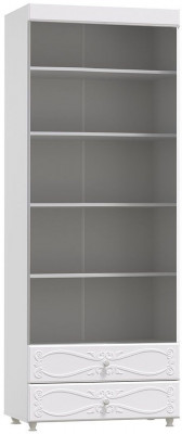 Шкаф-стеллаж с ящиками (гл.410) Италия ИТ-51 белое дерево