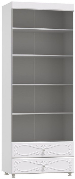 Шкаф-стеллаж с ящиками (гл.410) Италия ИТ-51 белое дерево