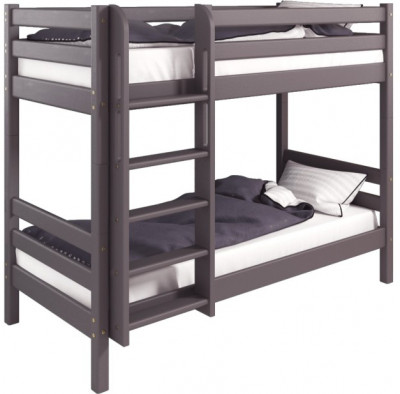 Двухъярусная кровать Соня с прямой лестницей (вариант 9), лаванда