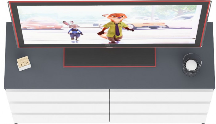 Мори Комод МК1200.6, цвет графит/белый, ШхГхВ 120,4х41х73 см.