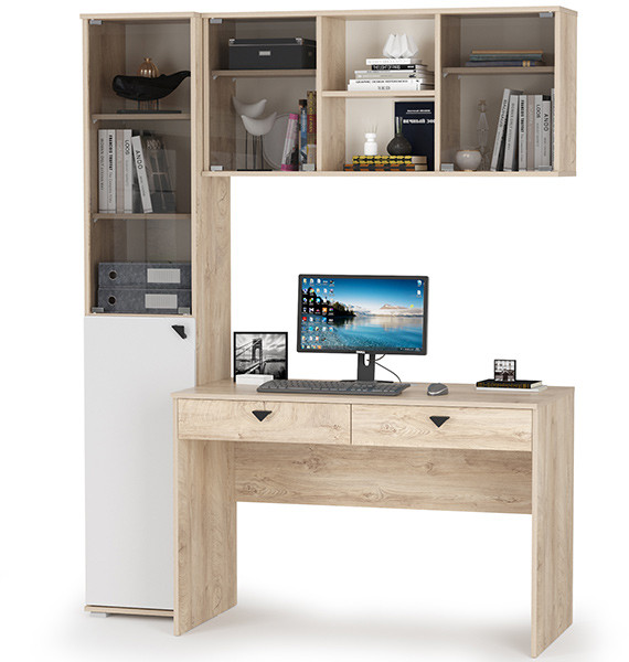 Бостон № 23, дуб эндгрейн элегантный/фасады МДФ милк рикамо софт