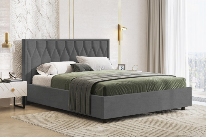 Кровать-10М с подъёмным основанием 1400 серебро