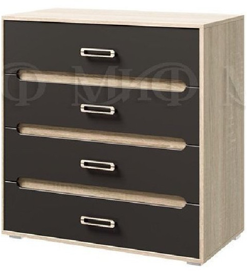 Ким Комод (Сонома / Белый глянец)