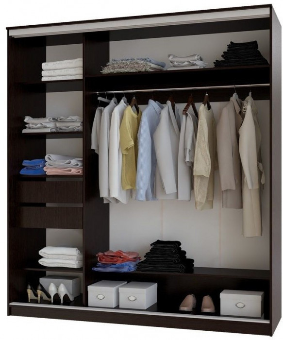 Шкаф-купе Альянс 1500 (Крафт / Графит)