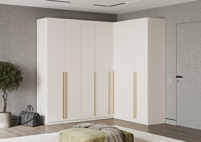 Гардеробная Ларго Вариант №3, Кашемир (с фасадами)