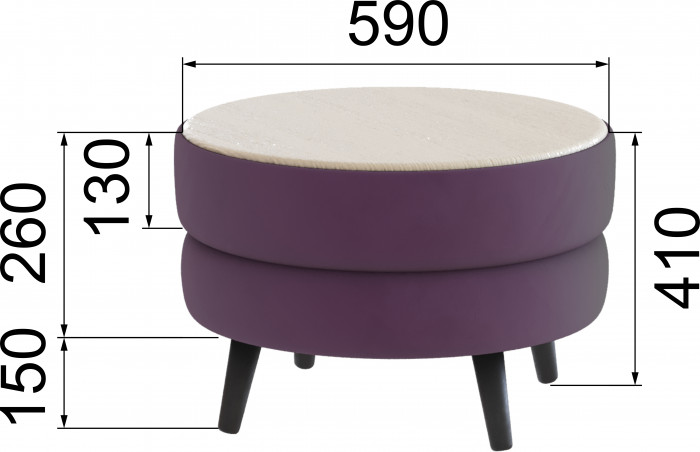 Стол журнальный "Рамус", Винный/МДФ клен кремовый