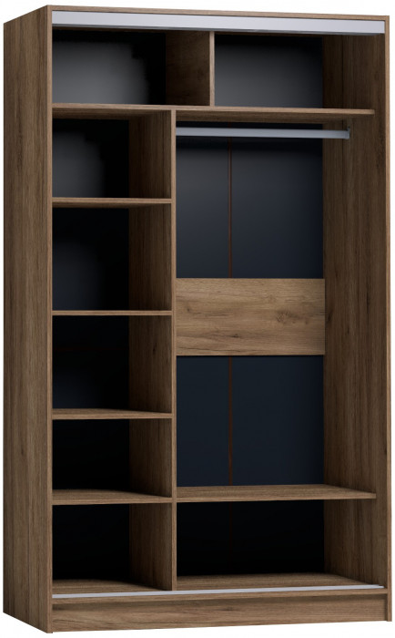 Шкаф-купе с зеркалом Strike 1200 Дуб табачный Craft