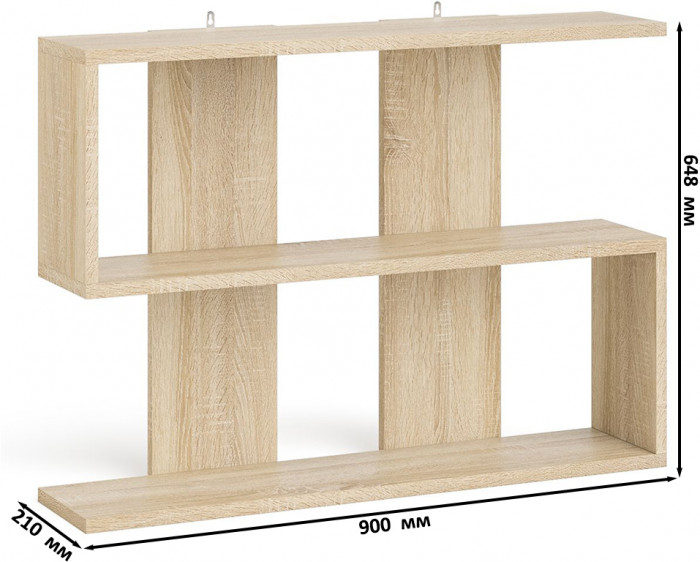 Мори Стол компьютерный МС-1 правый + Тумба МТВ1204.1 + Полка 900, цвет дуб сонома, ШхГхВ 210,4х50х209,6 см., НЕ универсальная сборка