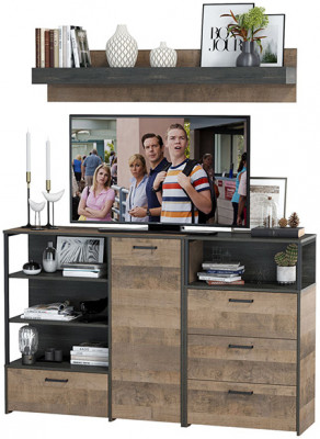 Трувор Гостиная 004, дуб гранж песочный/интра