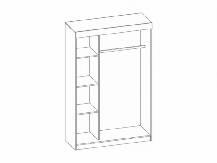 Бася Шкаф-купе, венге / дуб беленый