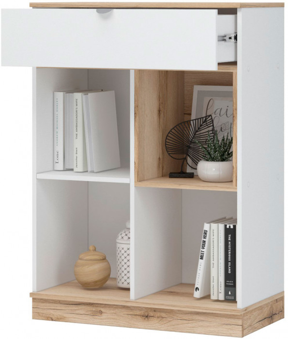 Юкки КМ-800 Комод 1 ящик Дуб делано/Белый