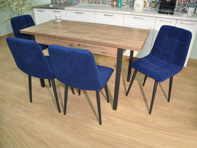 Обеденная группа Колорадо / Стул Х 4 шт. / Веллингтон/черный / бид 36