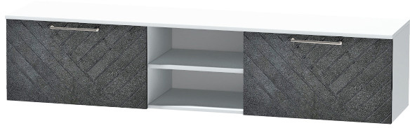 Тумба для ТВ-техники подвесная "Иннэс-7", Белый/Бетон графит