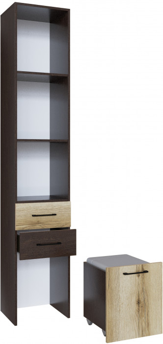 Пенал с пуфиком Денвер, Венге/Дуб делано