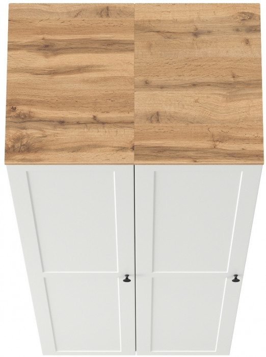 Остин 13.225 Шкаф-пенал 2 шт., белый шагрень/дуб крафт золотой