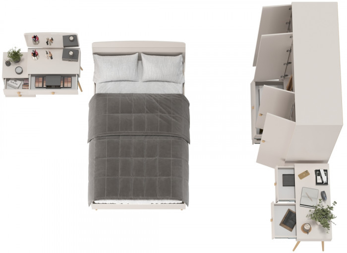 Афина Спальня 15-1200, кашемир серый