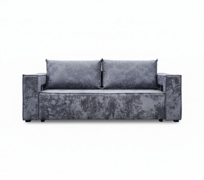 Диван-кровать Лофт Люкс Плюш с подсветкой, еврокнижка, пружинный блок, 140х195, серый