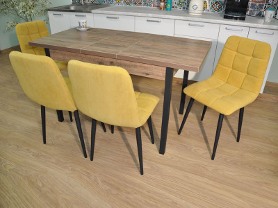 Обеденная группа Колорадо / Стул Х 4 шт. / Велингтон/черный / бид 43