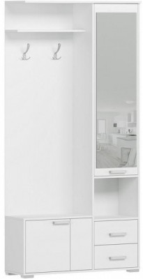 Домино А Шкаф с зеркалом (Белый)