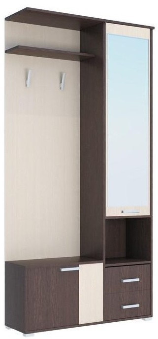 Домино А Шкаф с зеркалом (Белый)