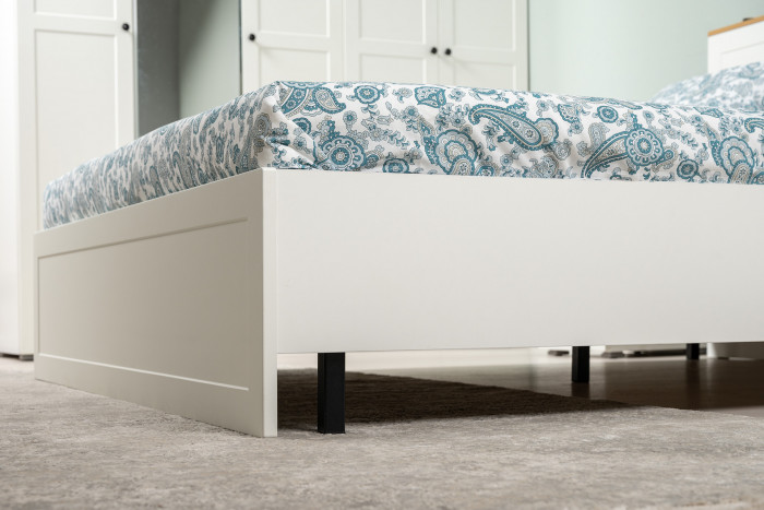 Остин 11.53 Кровать + ортопед + 16.307 Шкаф, белый шагрень/дуб крафт золотой