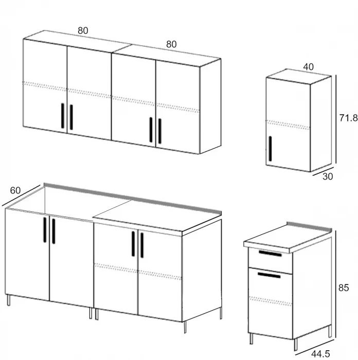 ЛДСП Кухня Рио NEW 2,0м сумеречный голубой/графит