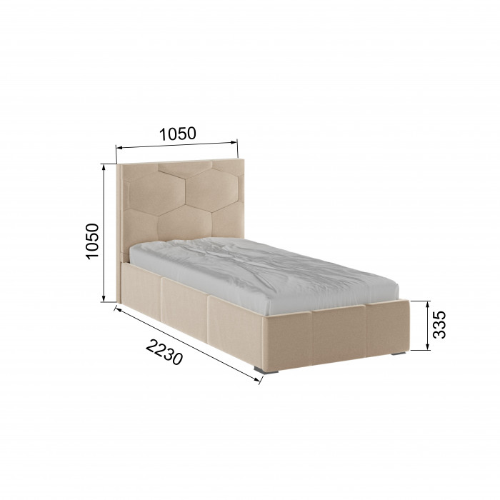 Манука Кровать интерьерная 900 бежевый, ПМ