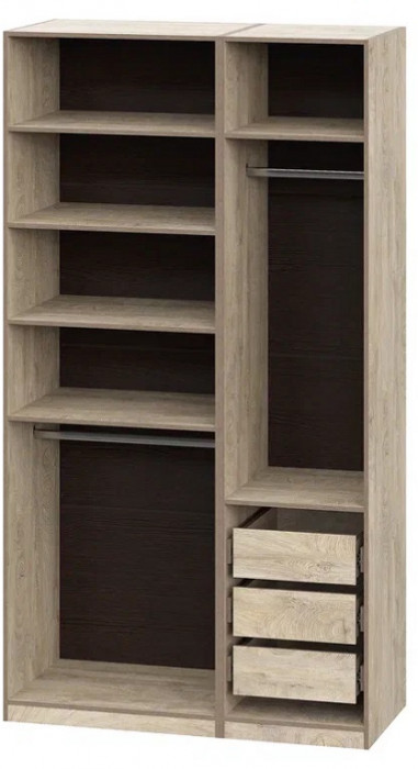 Шкаф без фасадов Этна 1.25 м. Комплект 4