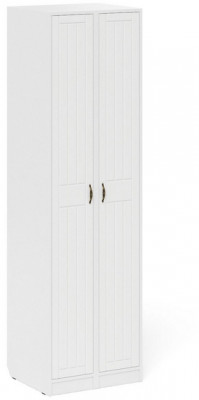 Прихожая П-6-500 Пенал + Пенал, цвет белая шагрень/фасады МДФ белое дерево фрезеровка прованс, ШхГхВ 60х50х210 см., универсальная сборка