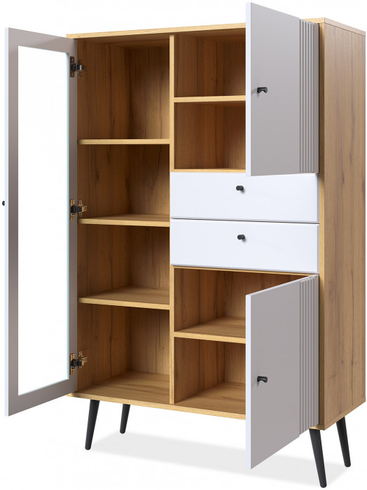 Шкаф низкий (1 стеклодверь)  Вега Саксония