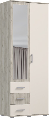 Шкаф 2-х створчатый Белла, Крафт серый/Кашемир