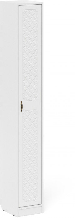 Прихожая П-6 Компоновка № 20, белая шагрень/фасады МДФ белое дерево фрезеровка ромб