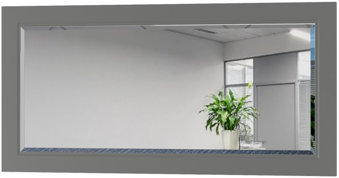 Остин 17.03 Зеркало, цвет серый графит, ШхГхВ 120х2х59,5 см., может крепиться горизонтально или вертикально
