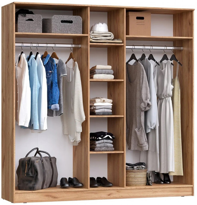 Мартина Шкаф для одежды 5-дверный (Крафт / Графит)