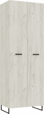 Нэнси LOFT Шкаф 2-х ств. 800 (ЛДСП) (Дуб Крафт белый)