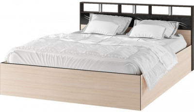 Эрика Кровать 160+настил ДСП, венге/дуб молочный