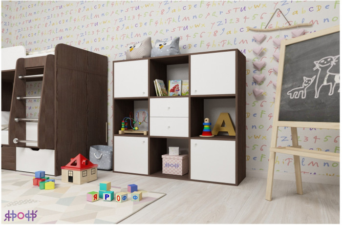 Стеллаж Джери (Венге/Дуб молочный)