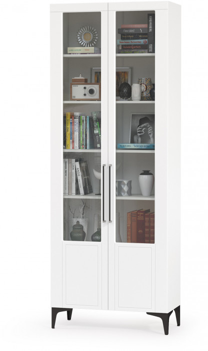 Валенсия Гостиная № 067, цвет ЛДСП белый шагрень/МДФ белый шагрень, ШхГхВ 327,2х38,3х225,2 см., ниша для ТВ 133х38х117 см., универсальная сборка